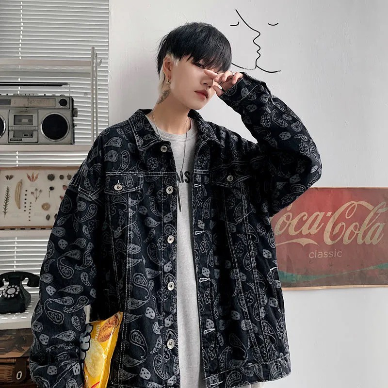 Áo Jacket Jean Unisex họa tiết PANDANA