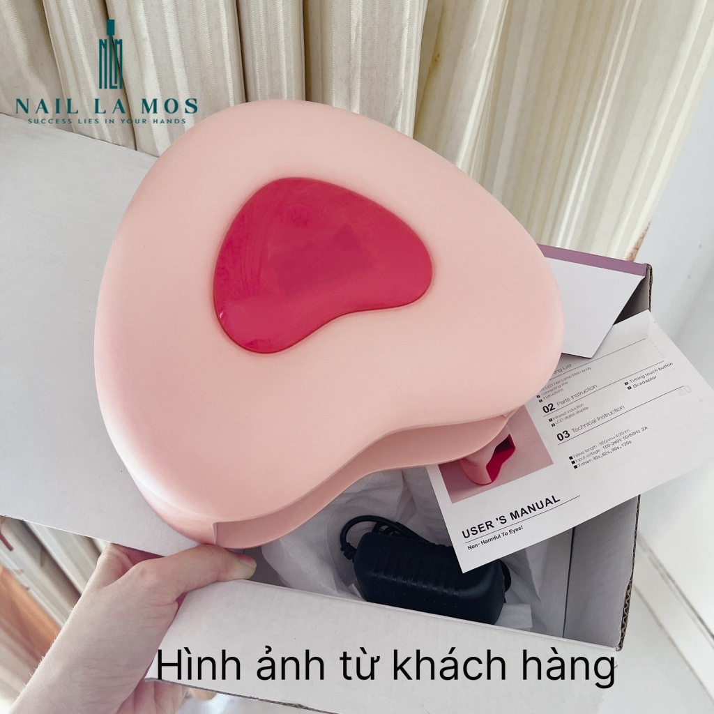 Máy hơ gel Sun M5 chính hãng 280W 53 bóng đèn - Máy hơ hình trái tim nhỏ gọn dễ thương