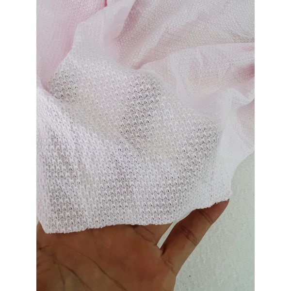 1,2m vải thun thông hơi màu kem pastel