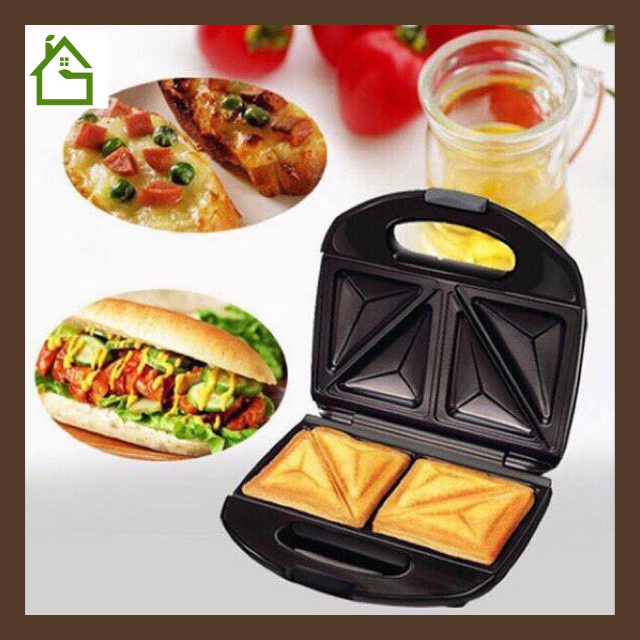 Máy Kẹp Nướng Bánh Mì NIKAI, Ép Bánh Sandwich, Rán Trứng, Làm Đồ Ăn Sáng, Nướng Thịt 2 Mặt Đa Năng