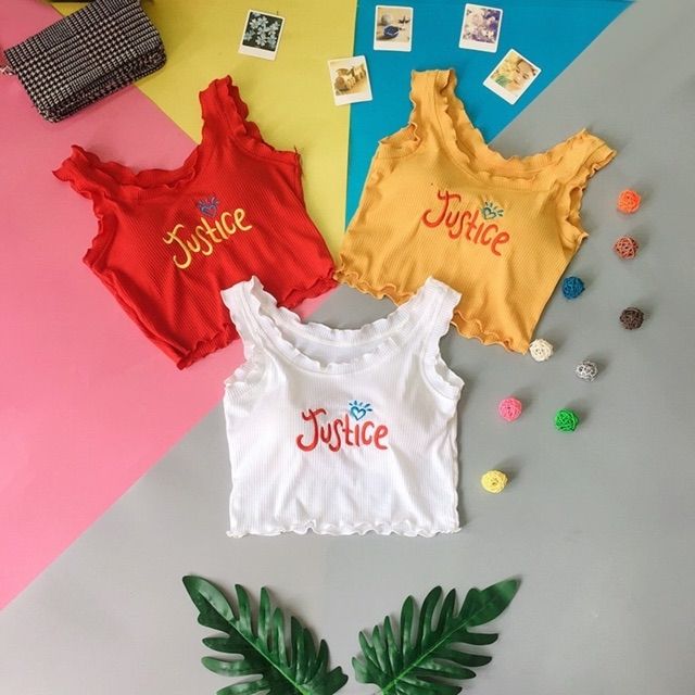 Áo ba lỗ thiêu justce