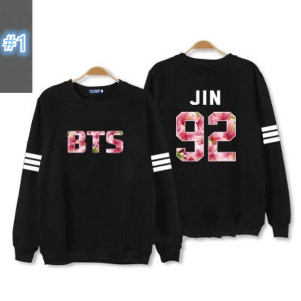 Áo Sweater Chui Đầu In Tên Các Thành Viên Nhóm Bts