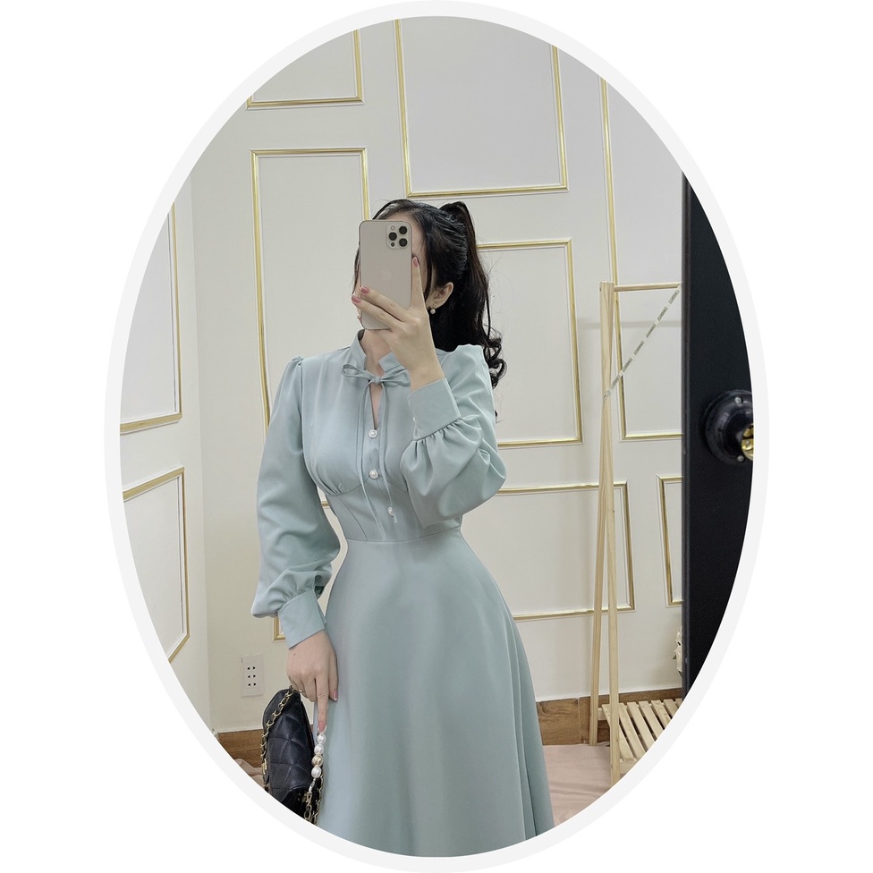 Đầm dự tiệc cưới ,diện noel, mặc tết  2 màu ĐỎ , Xanh Mint xinh xắn - Thời Trang VADA (Đ510) | BigBuy360 - bigbuy360.vn