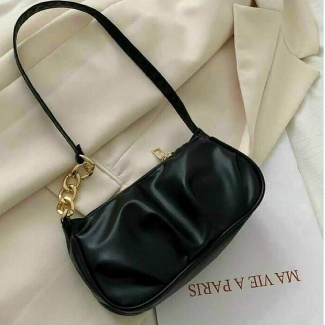 Túi Đeo Vai Kẹp Nách Nữ Chất Da Mềm Phối Dây Xích To Phong Cách Hotgirl Hàn Quốc Hottrend 2022
