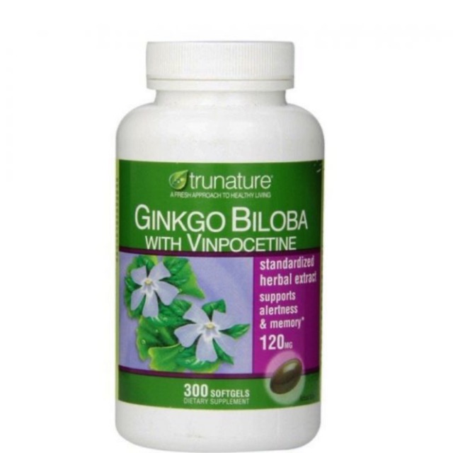 Viên uống bổ não ,tuần hoàn não trunature ginko bilbao 120mg lo 300 viên
