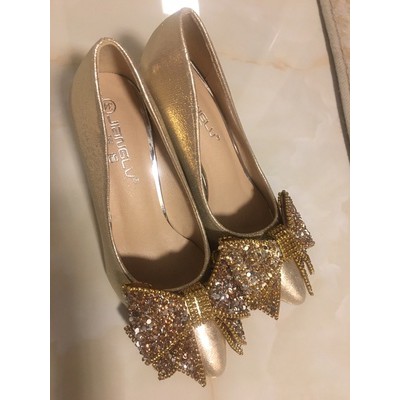Giày đế xuồng nơ đá gót cao 5p và 8p size 33/40   061020