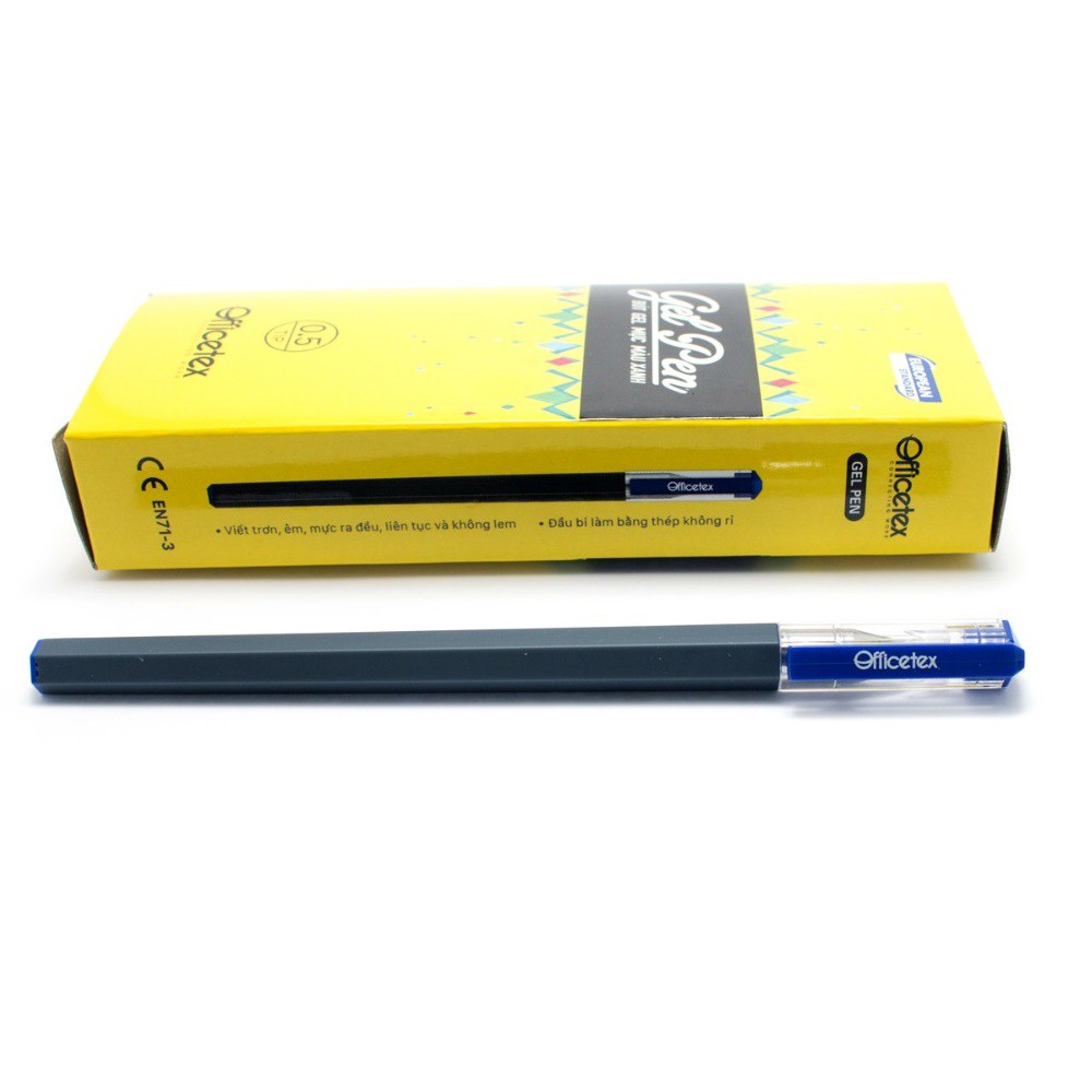 [Mã LIFEBOOK2 giảm 10% đơn 0Đ] Hộp 12 Bút gel Officetex OT-GP005BU nét 0.5mm