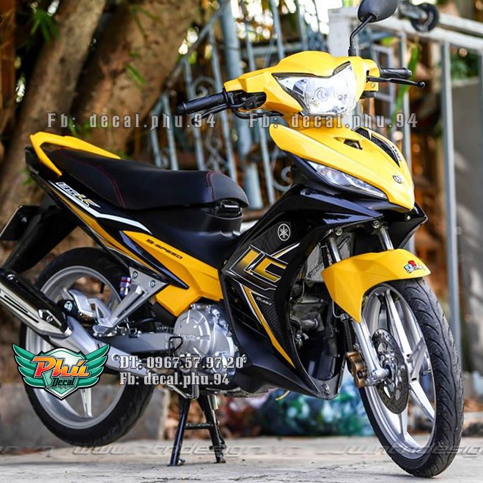 Tem rời Exciter 2011-2014 LC vàng đen tổ ong (A)