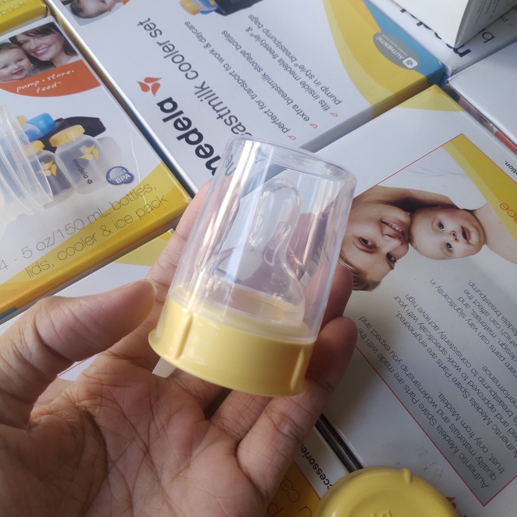 Bộ núm ti cho bé bú bình cổ hẹp Medela, Unimom