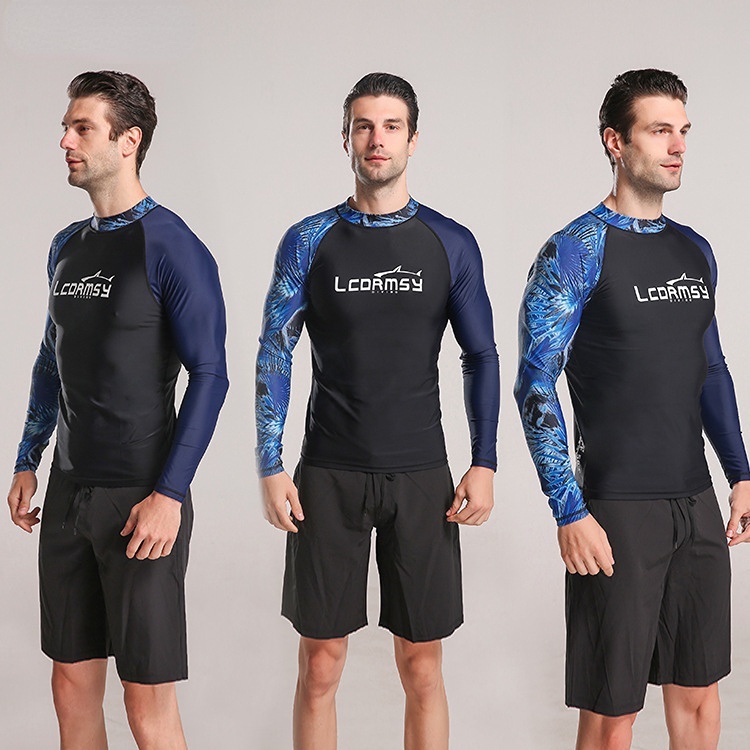 BBB Men’s MultiPieces LongSleeved Quick Drying Split Swimsuits Rash