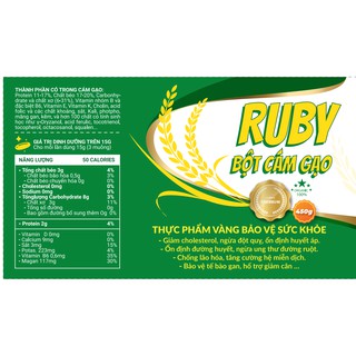 4 HỘP BỘT CÁM GẠO RUBY