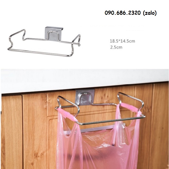 móc treo túi đựng rác inox - móc treo túi rác