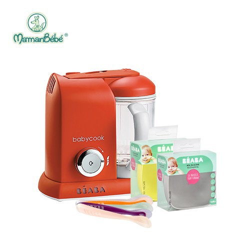 Máy hấp xay đa năng 4 trong 1 BABYCOOK đỏ paprika Béaba