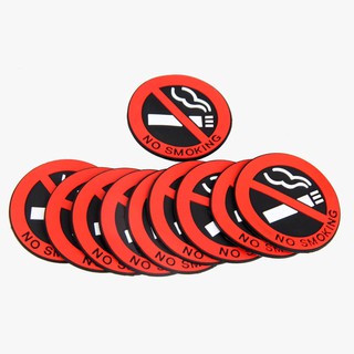 Bộ 10 sticker cao su hình biển cấm hút thuốc chuyên dụng