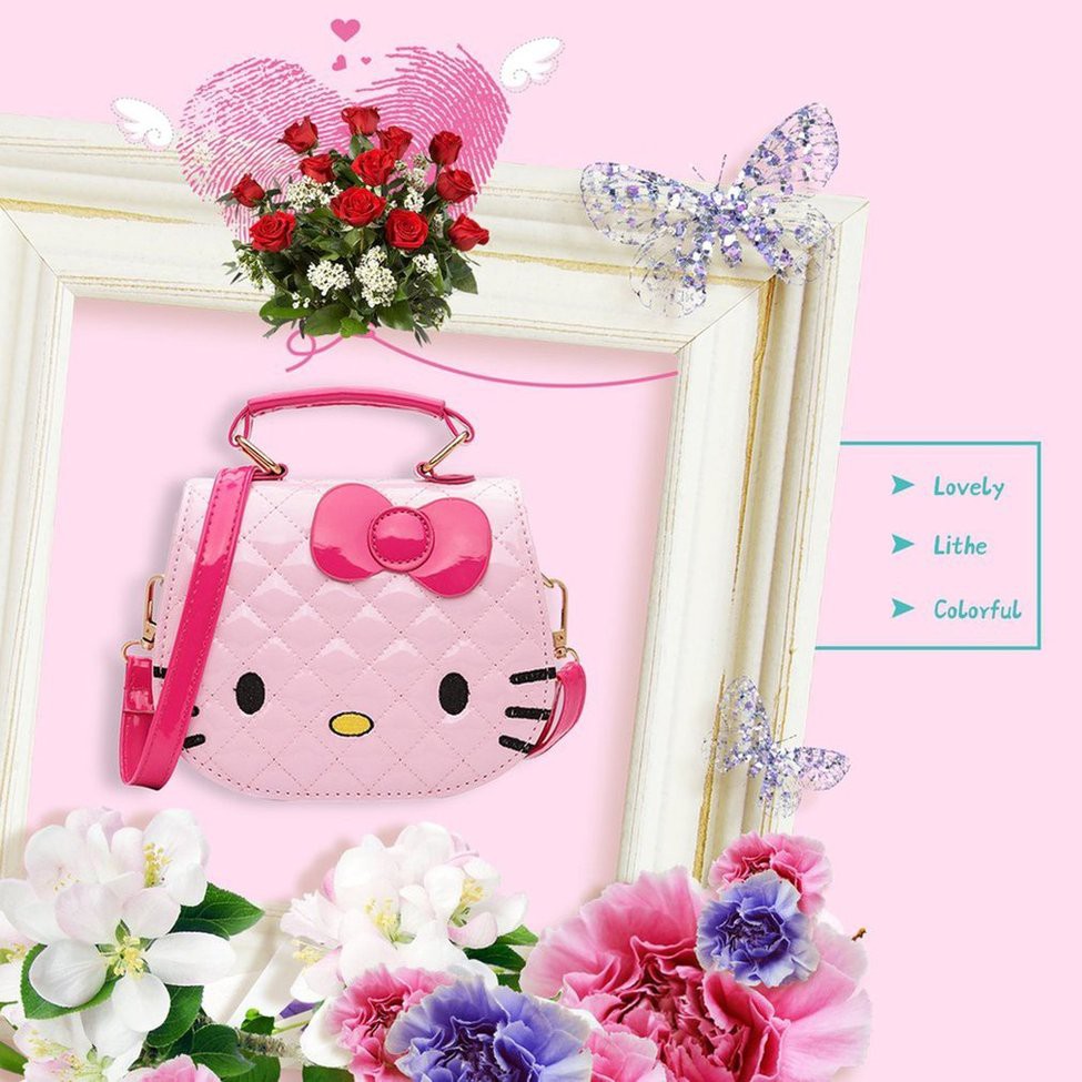 K] 🎐HS🎐Túi xách hello kitty da xinh xắn cho bé