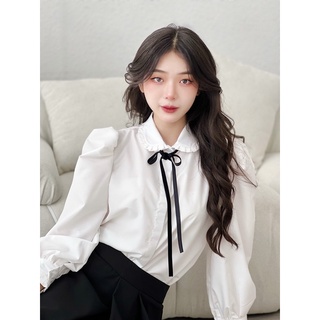 Outset - áo sơ mi minzy trắng công sở