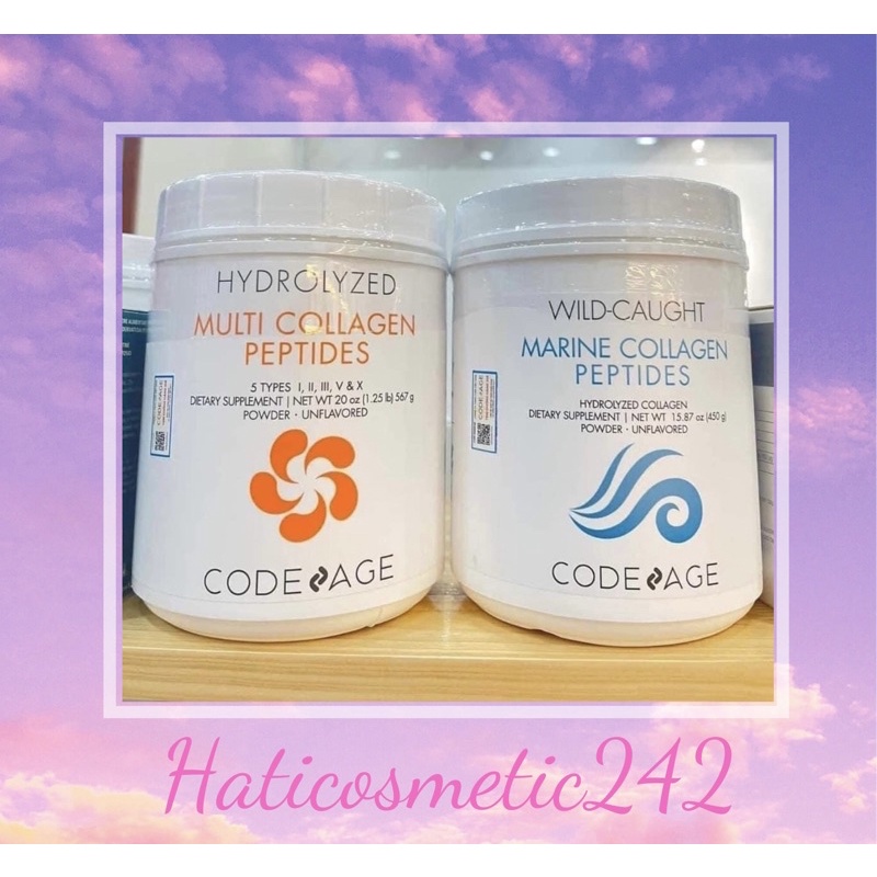 Bột collagen Code Age đẹp da ngừa lão hoá Multi collagen peptides, Marine collagen peptides