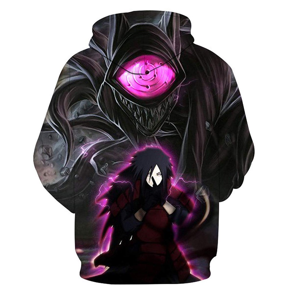 Áo khoác HUQISHA họa tiết Anime Naruto Sasuke Itachi Ninja 3D thời trang dành cho nam