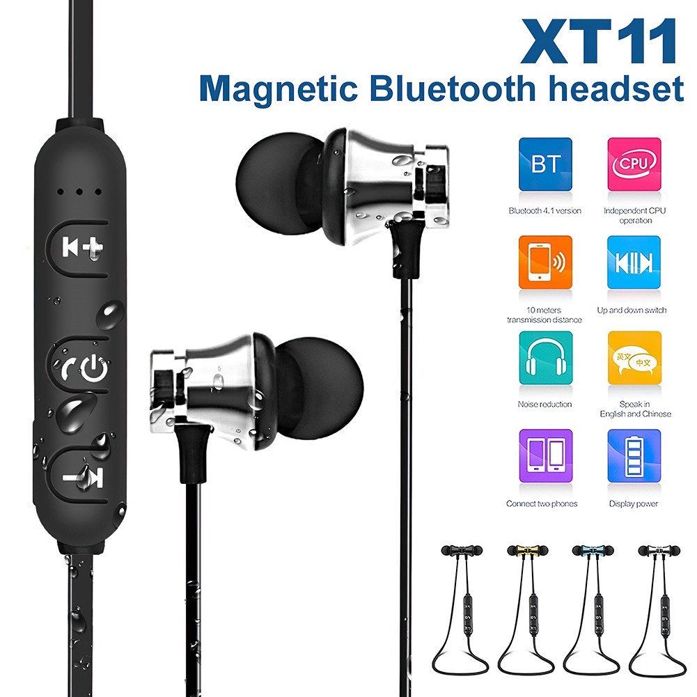 XT-11 Wireless Bluetooth Earphone Sport Stereo Music Headset Waterproof Earbuds For Huawei Xiaomi Samsung