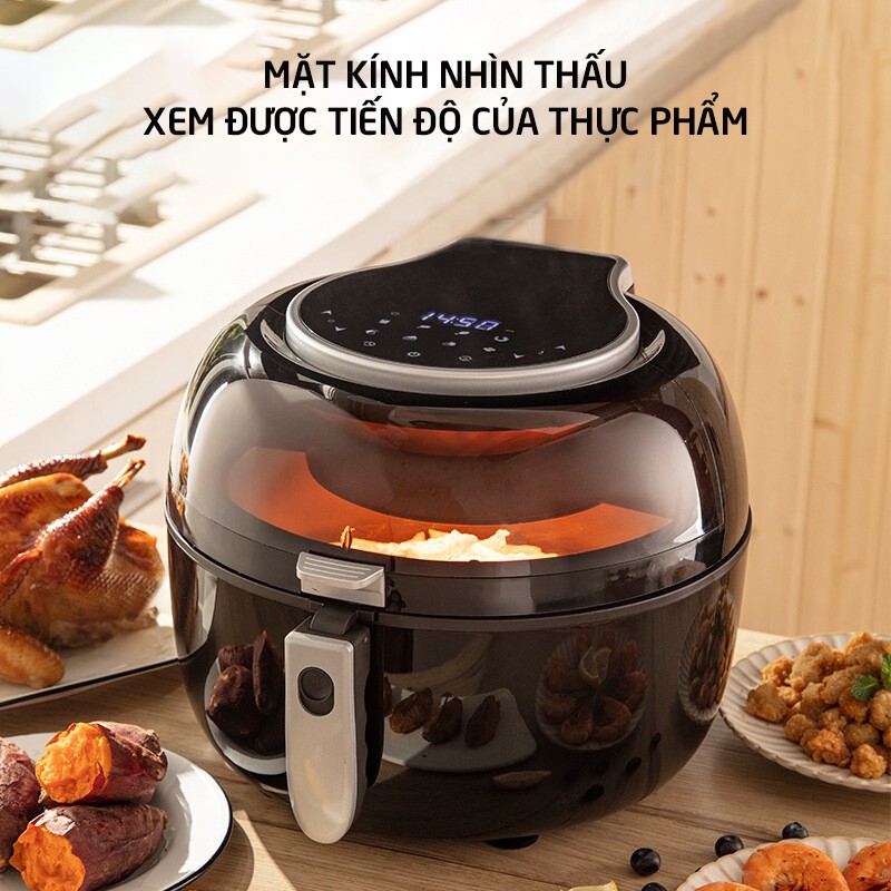 Nồi chiên không dầu dung tích 7L,mặt kính cường lực,không dầu, điều khiển cảm ứng,bảo hành 1 năm VIETSTAR-8087D