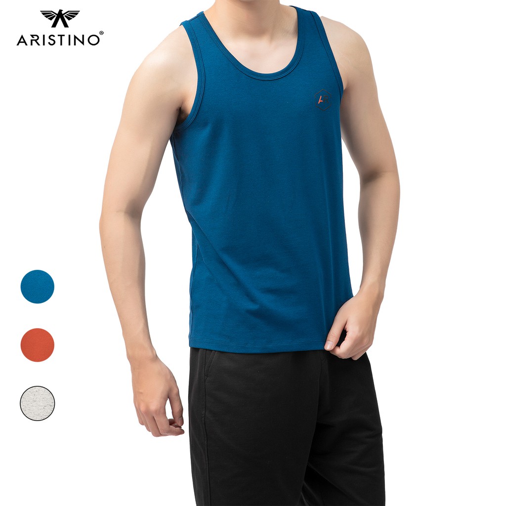 [NHẬP MÃ KWIN40K - GIẢM 40K] Áo ba lỗ nam, tanktop tập gym Aristino 3 màu nam tính, khỏe khoắn, thấm