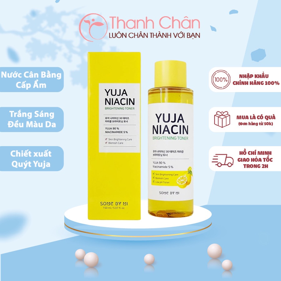 Nước hoa hồng Dưỡng Trắng Yuja Niacin Brightening Toner Some By Mi 150ml