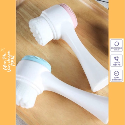 Cọ Rửa Mặt 2 Đầu massage mềm mại phong cách Hàn Quốc 88179