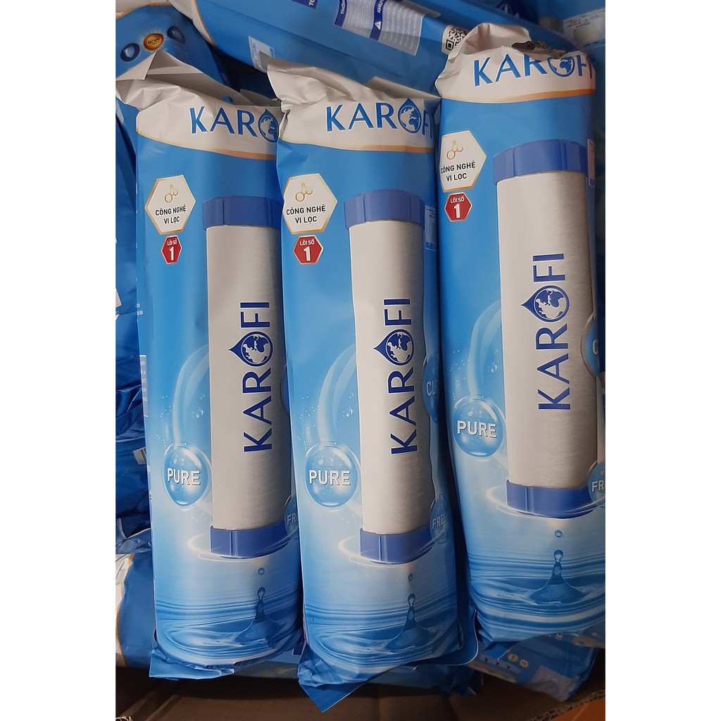 COMBO LÕI LỌC NƯỚC 123 KAROFI ,LÕI LỌC THÔ 10in DÙNG ĐƯỢC CHÔ TẤT CẢ MÁY LỌC NƯỚC GIA ĐÌNH