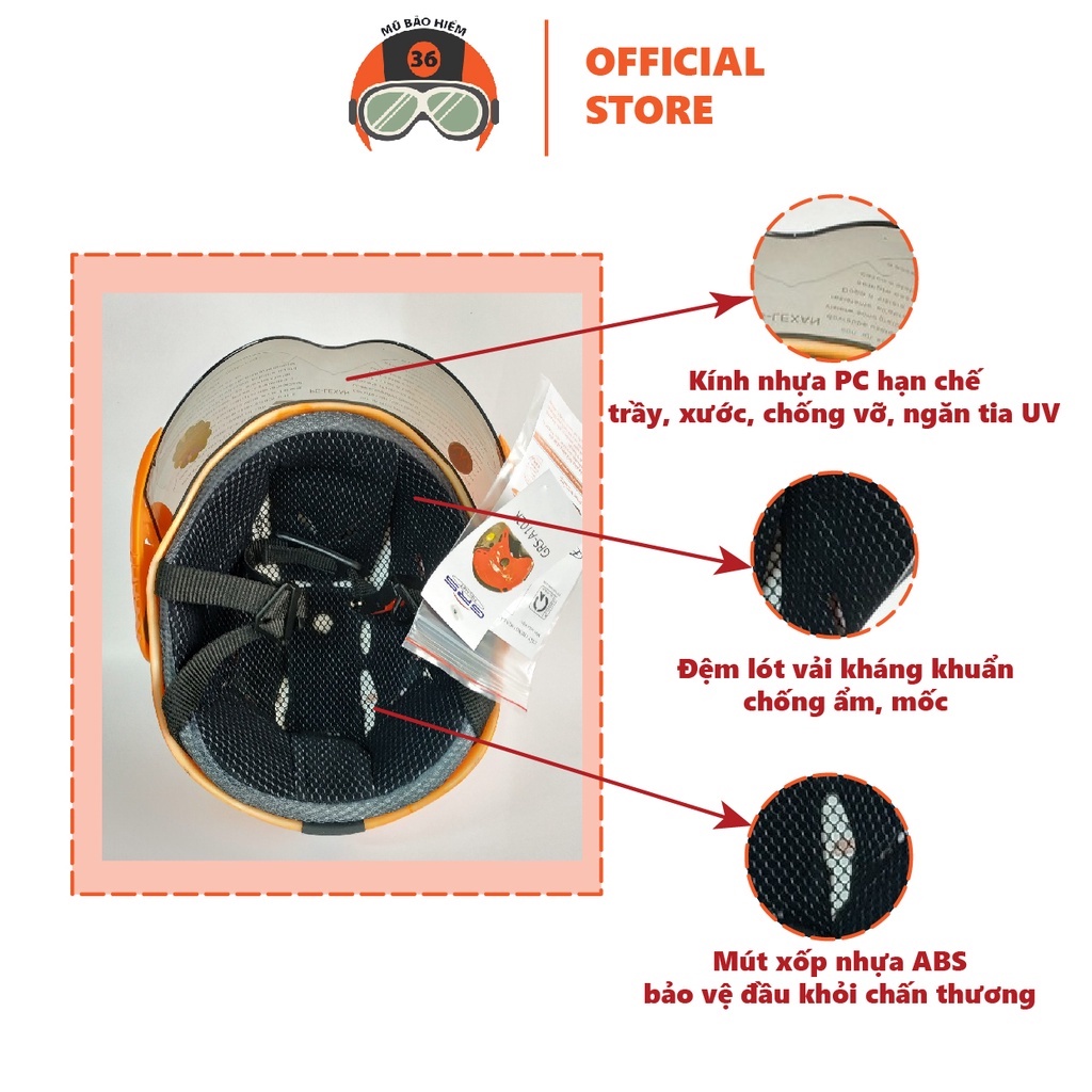 Mũ bảo hiểm nửa đầu GRS A102K nhiều màu
