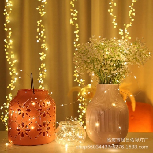 Dây đèn led trang trí fairylight đom đóm có sẵn pin dài 5m điện 5V USB