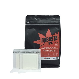 [Tặng 2 Phin Du Lịch] 300gr Cafe Bột Robusta Nguyên Chất - Lakcafe Với Bí Quyết Nông Dân Dak Nông - Vị Mạnh, Đậm và Đắng