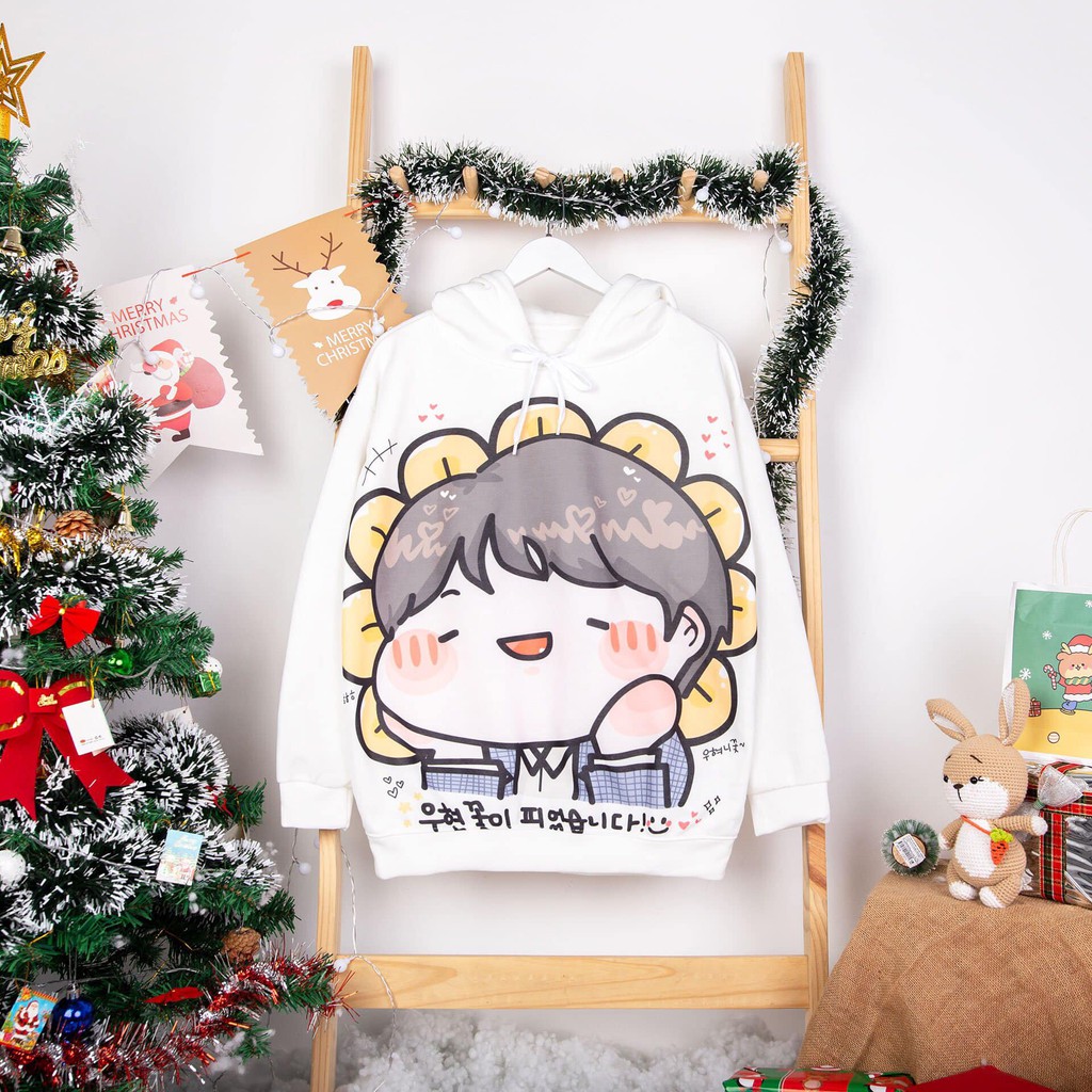 Áo Hoodie ❤️ Áo khoác nỉ Cotton 2 lớp trần bông form Unisex nam nữ - Cậu bé Chibi AK05
