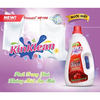 NƯỚC GIẶT 3 IN 1 HƯƠNG NƯỚC HOA PHÁP KINKLEAN 2,4 KG