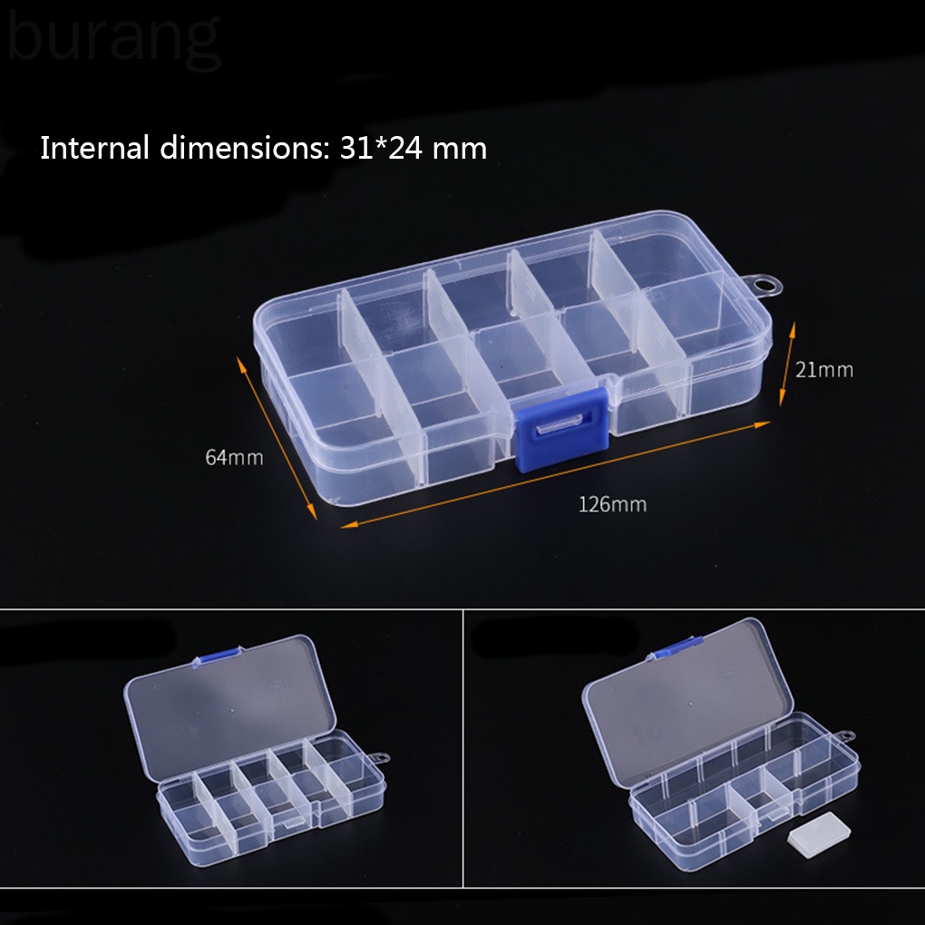 Hộp Nhựa Trong Suốt Đựng Trang Sức 10 Ngăn