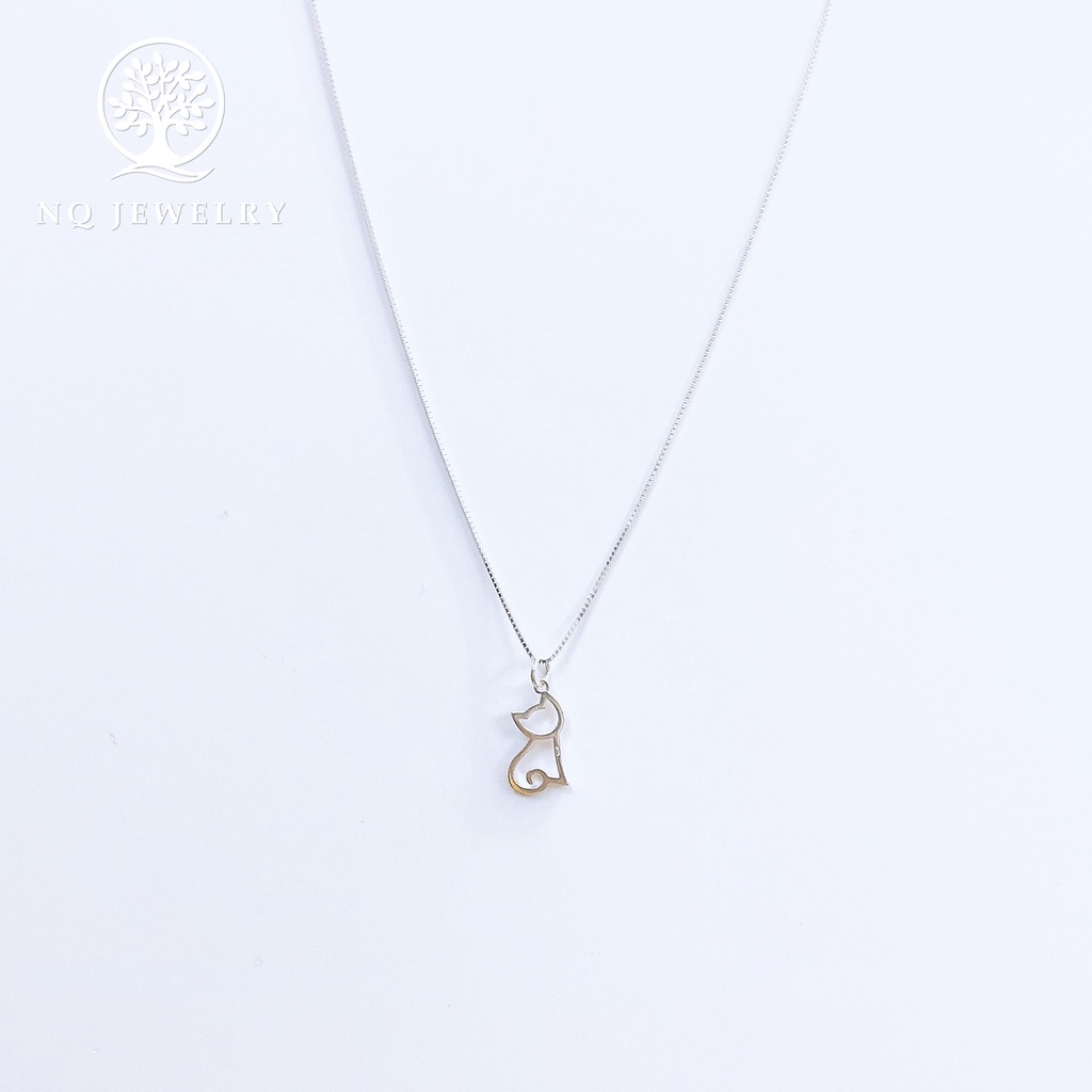 Dây chuyền bạc mặt con mèo - NQ Jewelry