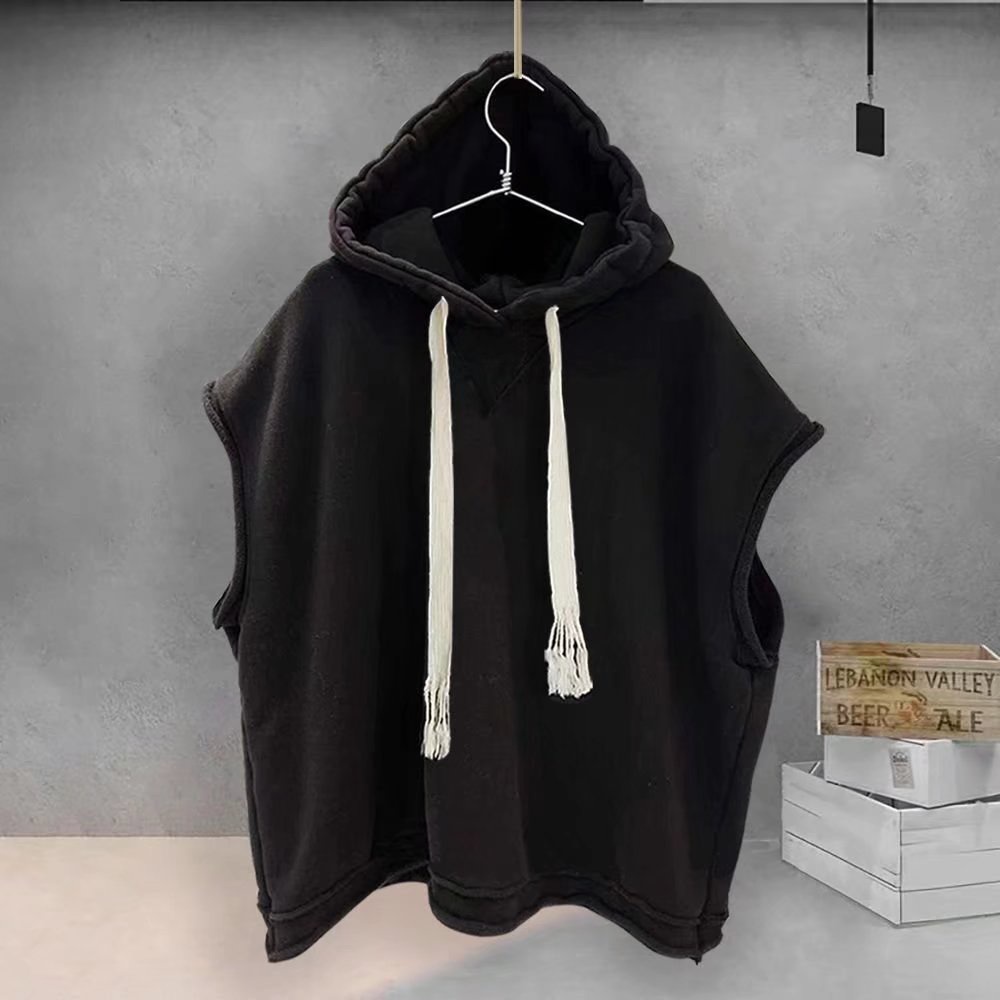 Áo Hoodie Không Tay Dáng Rộng Phong Cách Thể Thao Thời Trang Mùa Hè Hàn Quốc Hàng Mới Dành Cho Bạn Nam