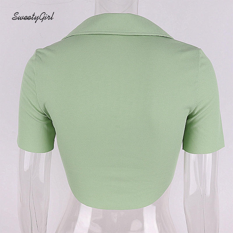 Áo Thun Ngắn Tay Cổ Chữ U Màu Trơn Chiết Eo Thời Trang Cho Nữ 2022