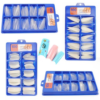 100 Chiếc Đầu Móng Tay Nửa Bao Nghệ Thuật Nhân Tạo Móng Tay Giả Đầu Móng Tay Làm Móng Tay Bộ Dụng Cụ