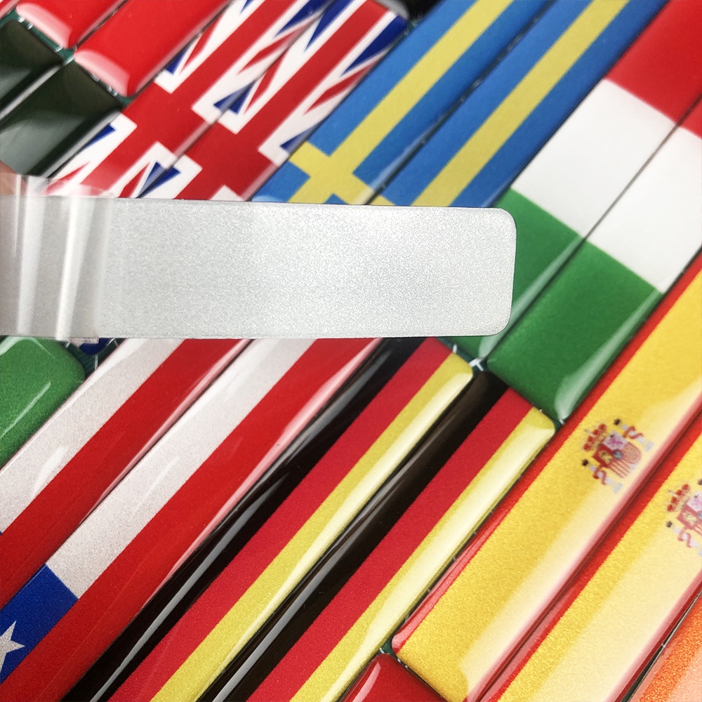 Nhãn Dán Trang Trí Xe Hơi/Xe Máy Phản Quang 3D Hình Lá Cờ Nước Ý/Bia Brazil/Ukin