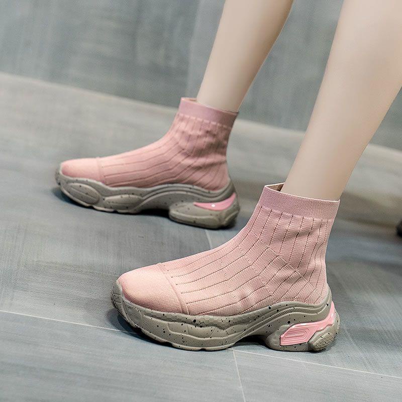 Giày Bốt Mũi Tròn Chống Trượt Thoải Mái Thời Trang Mùa Thu 2022 Cho Nữ