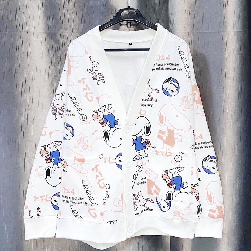 Áo cardigan Snoopy phong cách Hàn Quốc