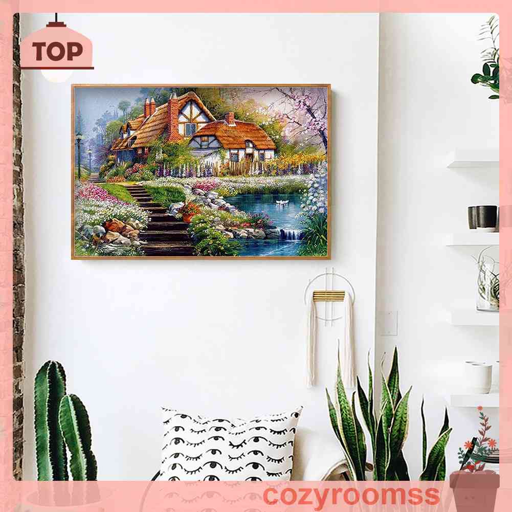 Bộ Tranh Thêu Chữ Thập Tự Làm 11CT Hình Ngôi Nhà Xinh Xắn