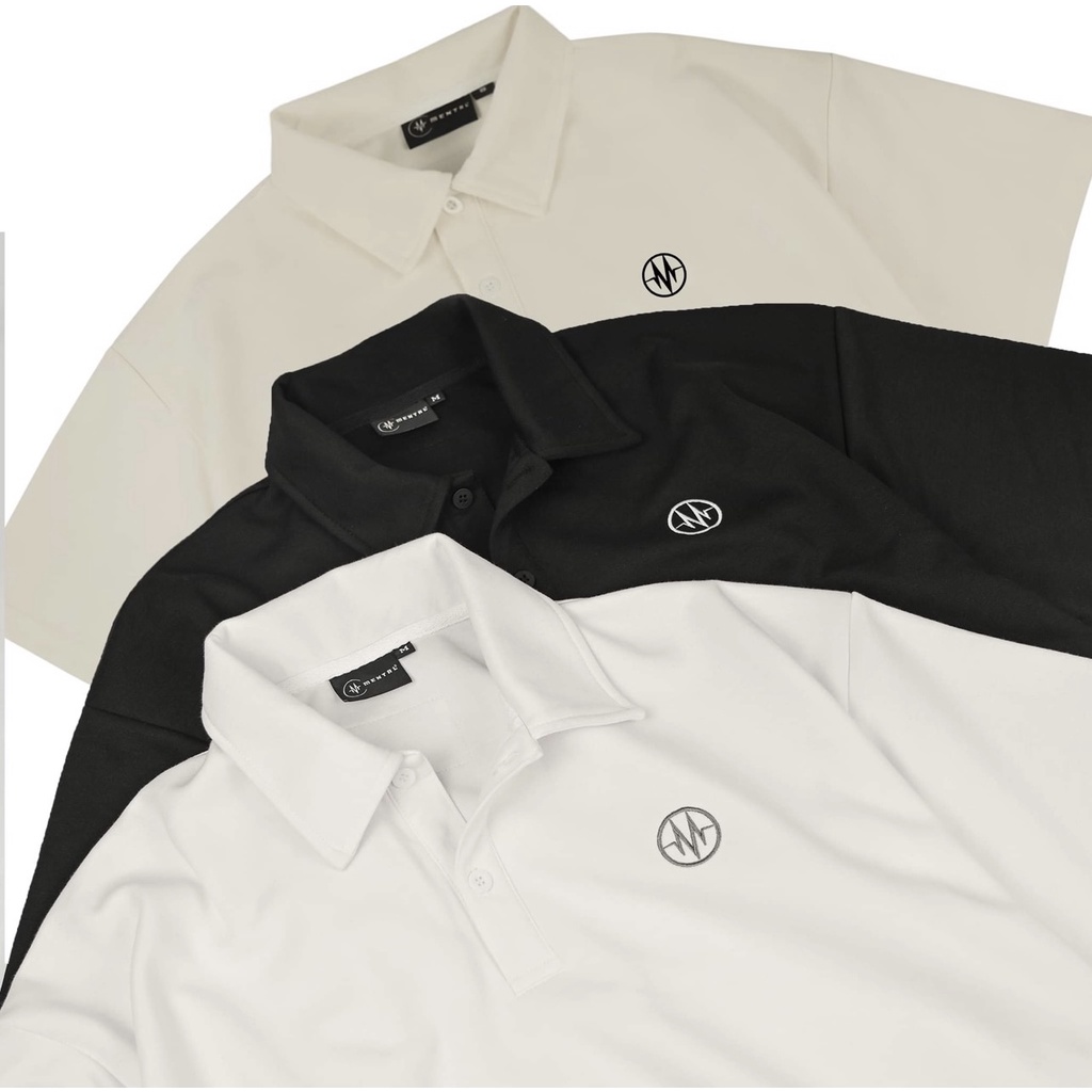 Áo Polo Nam Nữ Thời Trang MENTAL® M Logo Casual