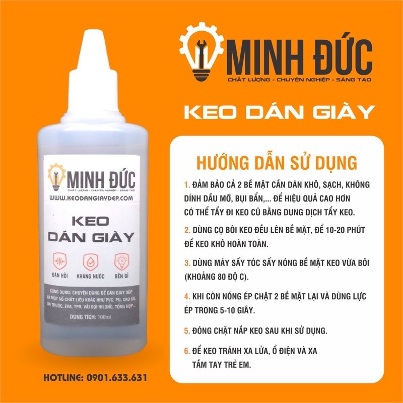 Keo dán giày Minh Đức 100ml