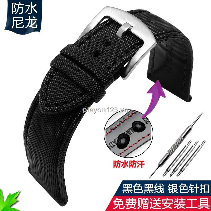 Dây đeo đồng hồ Blancpain Fifty Hunts Seiko No. 5 Water Ghost Citizen BM8475 bằng nylon canvas cho nam