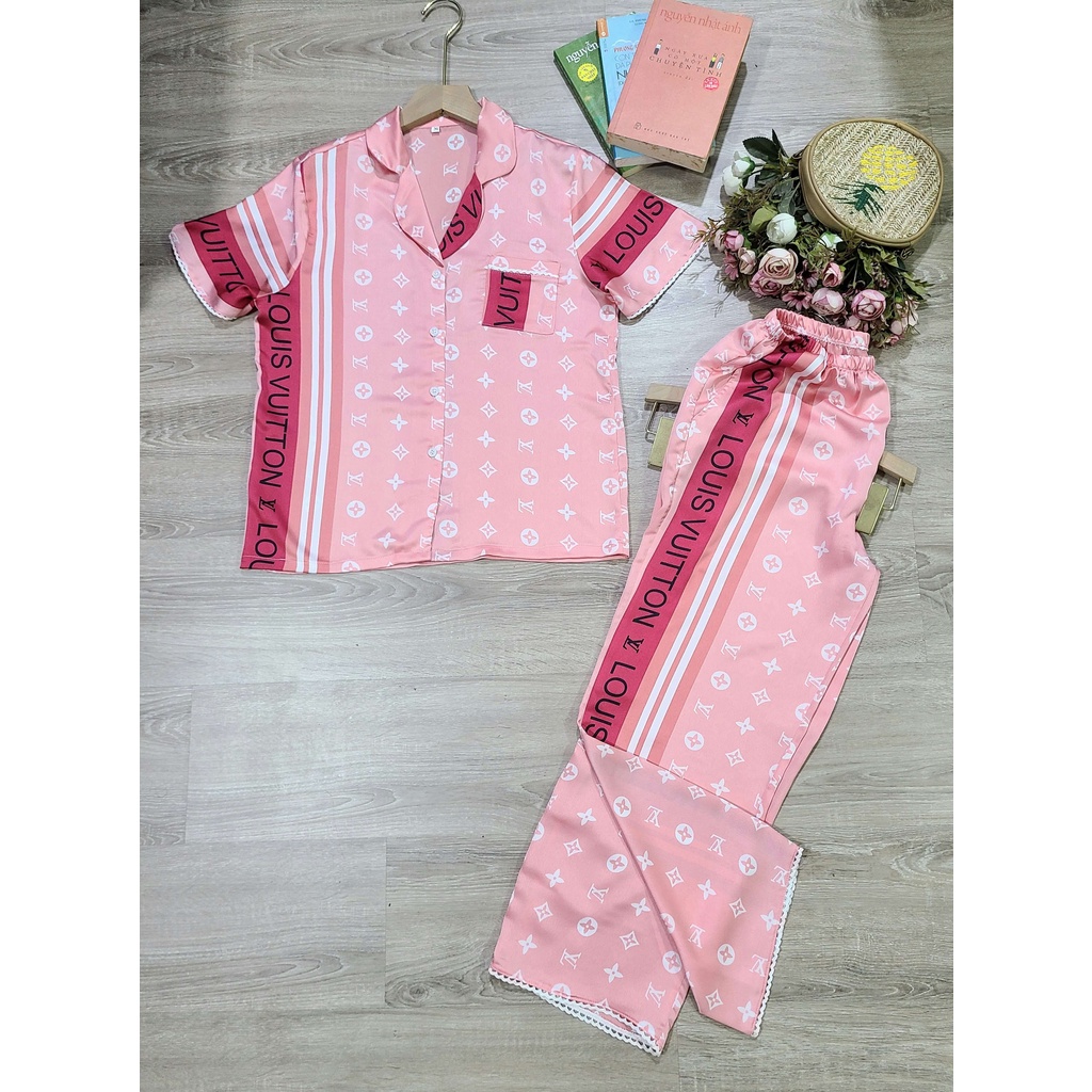 [ẢNH THẬT] ĐỒ BỘ XINH XẮN [Hàng thiết kế] vải lụa satin mềm đẹp