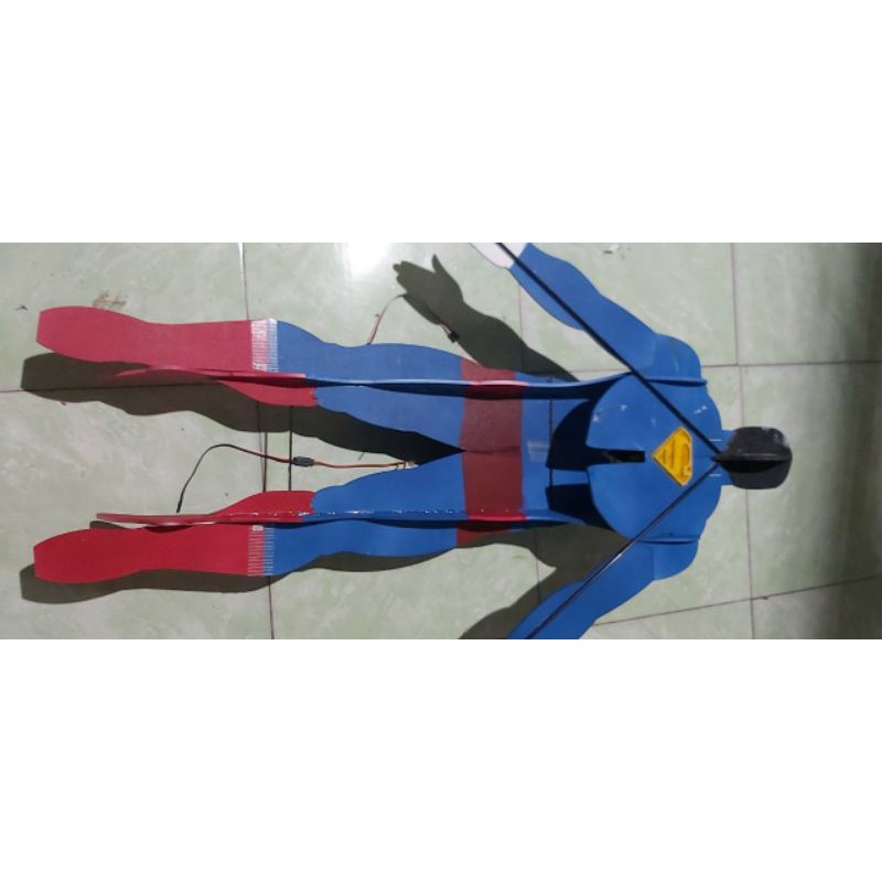 Kit máy bay Super Man flat xốp dẻo dài 90cm-1m30-1m70 (đầy đủ linh kiện)