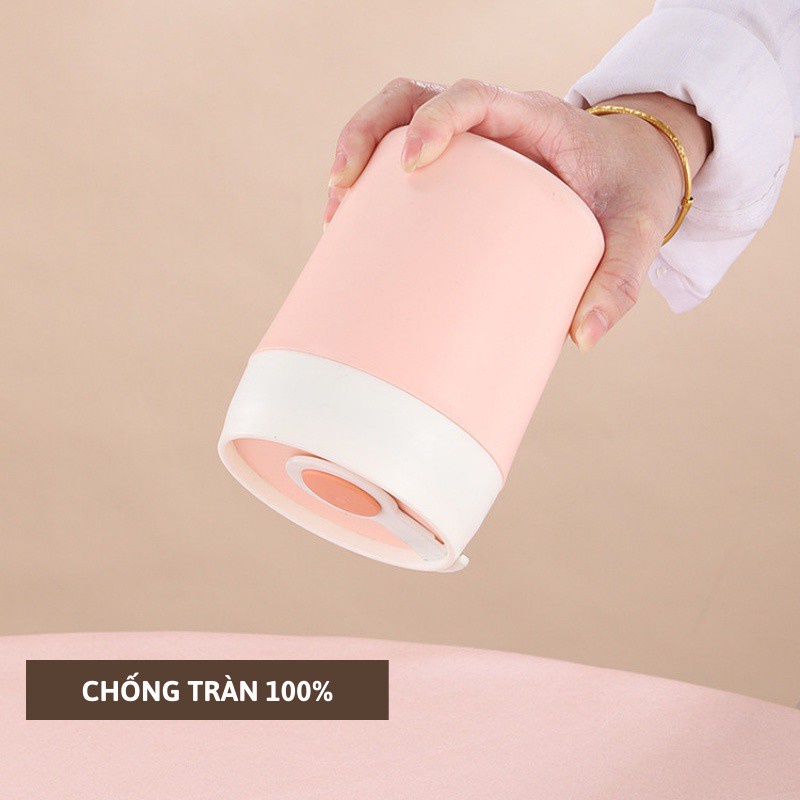 Cốc Đựng Canh Inox 304 Kèm Muỗng Riêng, Hộp Đựng Cháo Canh Soup Bền Đẹp Có Tay Xách Nắp Đậy - TomHouseVN