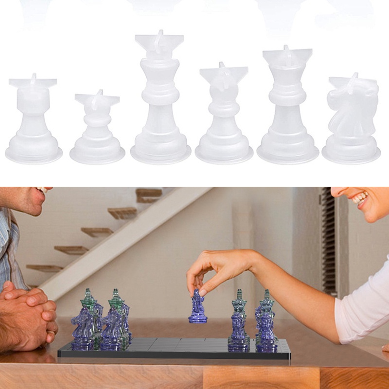Khuôn Silicone Làm Trang Sức Hình Quân Cờ Vua 3D Độc Đáo