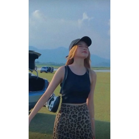 [Corn9] SET ÁO CROP VÀ CHÂN VÁY BEO